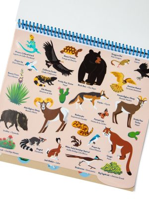 National Parks Reusable Stickers ?C Park Animals (5 Scenes. 121 Stickers)
