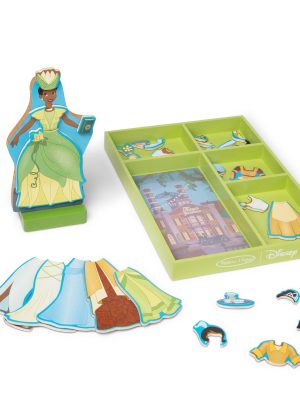 Disney Princess Tiana Wooden Magnetic Dress-Up Play Set