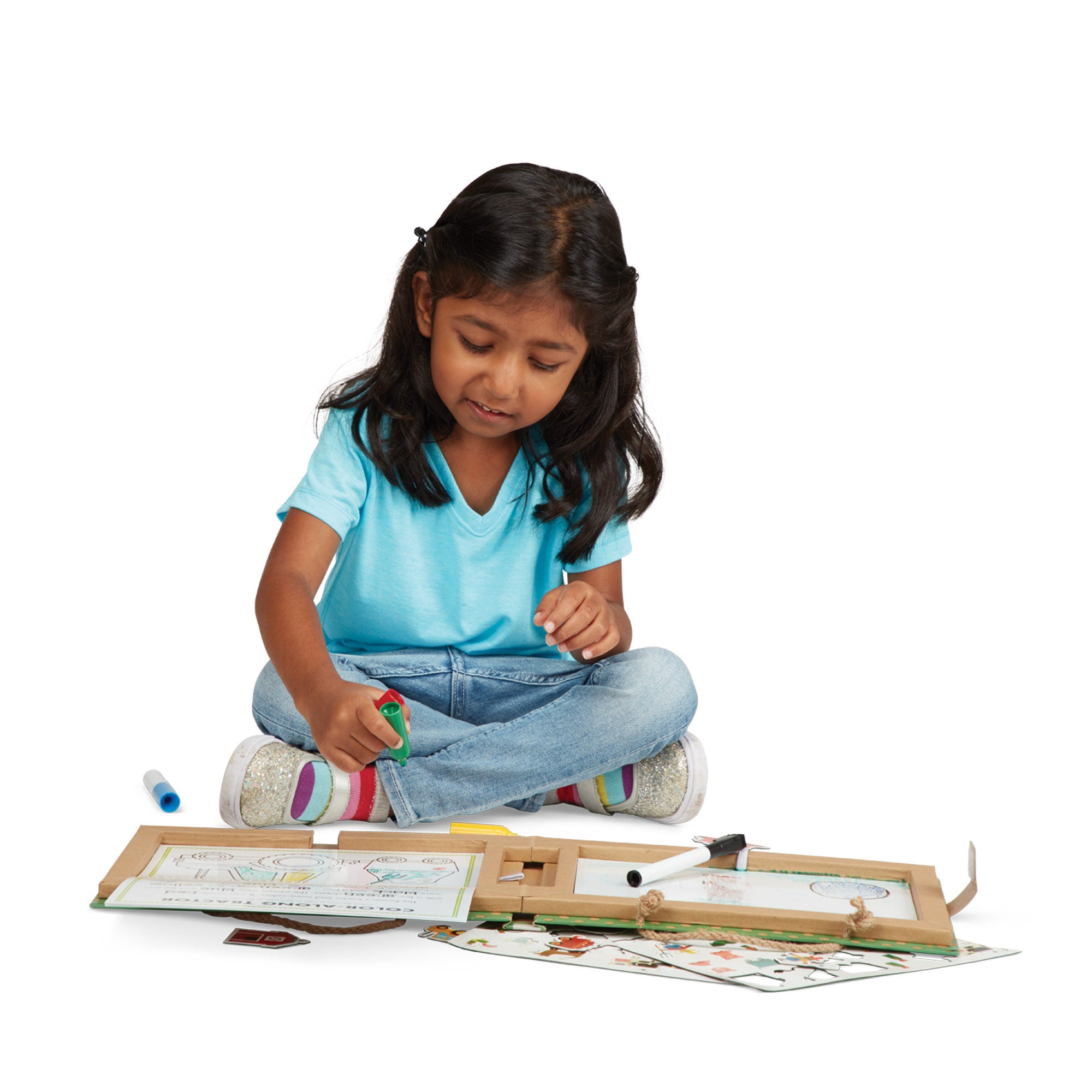 Natural Play: Play. Draw. Create Reusable Drawing & Magnet Kit ?C Farm - Image 8