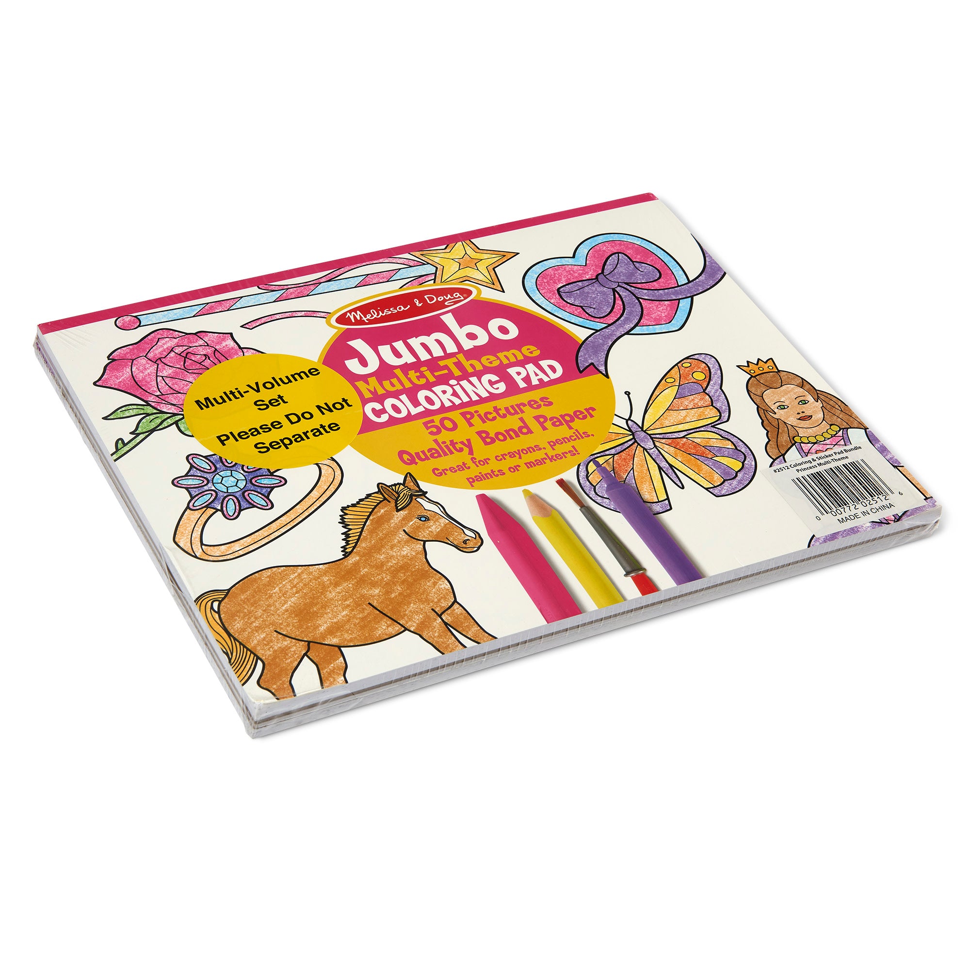 Princess. Fairy. Animals & More Coloring and Sticker Pad Bundle - Image 3