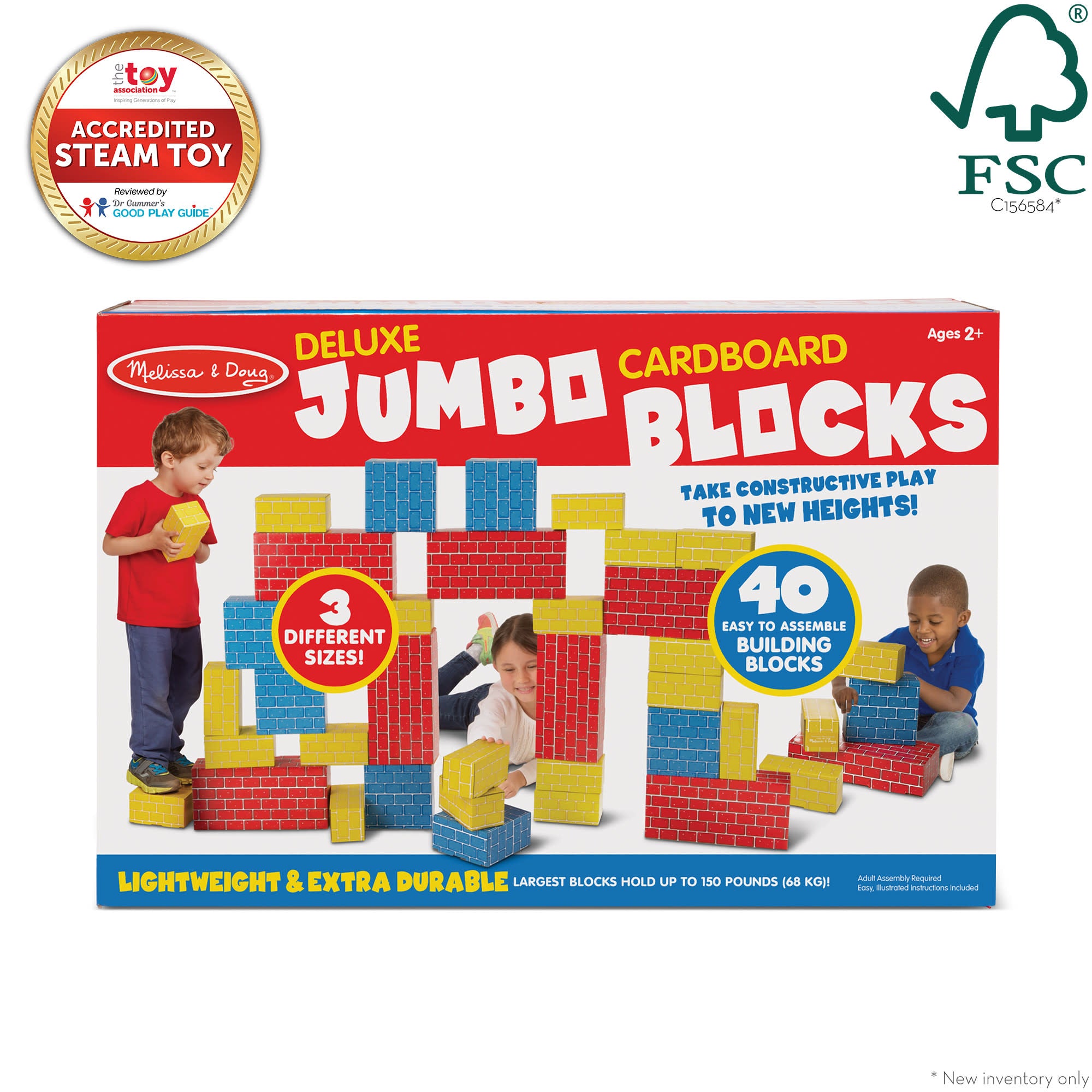 Deluxe Jumbo Cardboard Blocks - 40 Pieces - Image 3