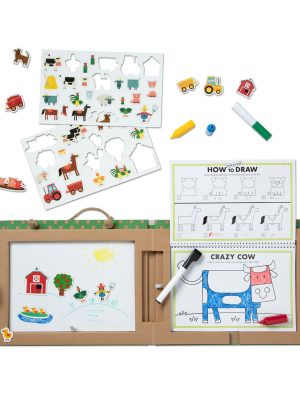 Natural Play: Play. Draw. Create Reusable Drawing & Magnet Kit ?C Farm