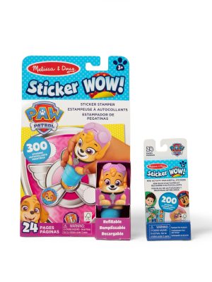 Sticker WOW!? PAW Patrol Skye Bundle: Activity Pad & Sticker Stamper + Mini Activity Pad and 200 Refill Stickers