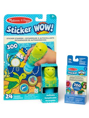 Sticker WOW!? Sea Turtle Bundle: Activity Pad & Sticker Stamper + Mini Activity Pad and 200 Refill Stickers