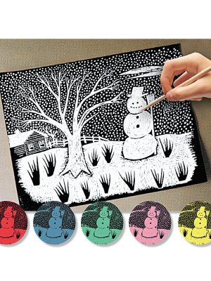 Scratch Art Paper - Solid Color Assortment (60 sheets)