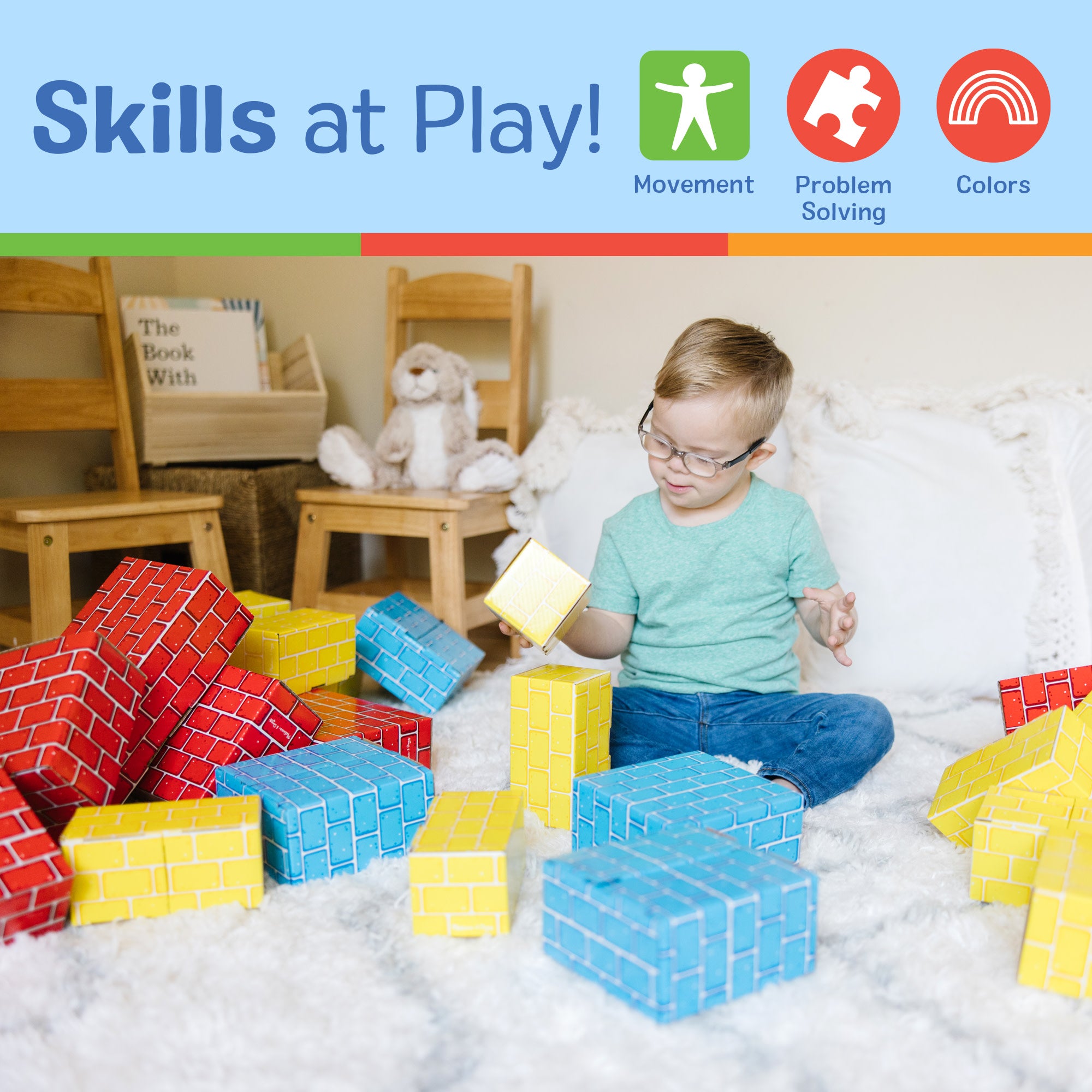 Deluxe Jumbo Cardboard Blocks - 40 Pieces - Image 4