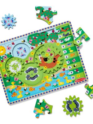 Animal Chase I-Spy Wooden Gear Puzzle