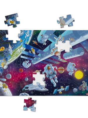 Outer Space Glow-in-the-Dark Floor Puzzle ?C 48 Pieces