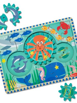 Wooden Underwater Gear Puzzle ?C 18 Pieces