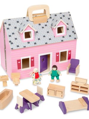 Wooden Fold & Go Dollhouse
