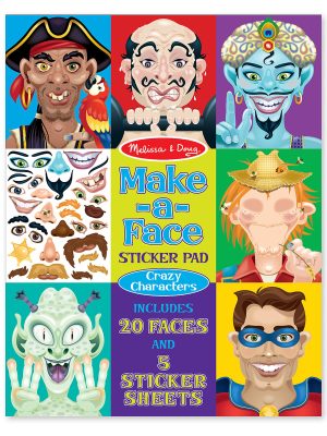 Make-a-Face Sticker Pad - Crazy Characters