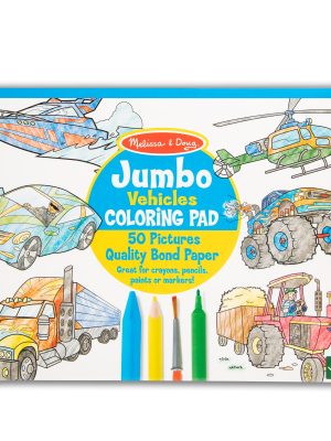 Jumbo Coloring Pad - Vehicles