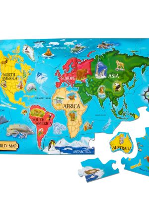 World Map Floor Puzzle - 33 Pieces