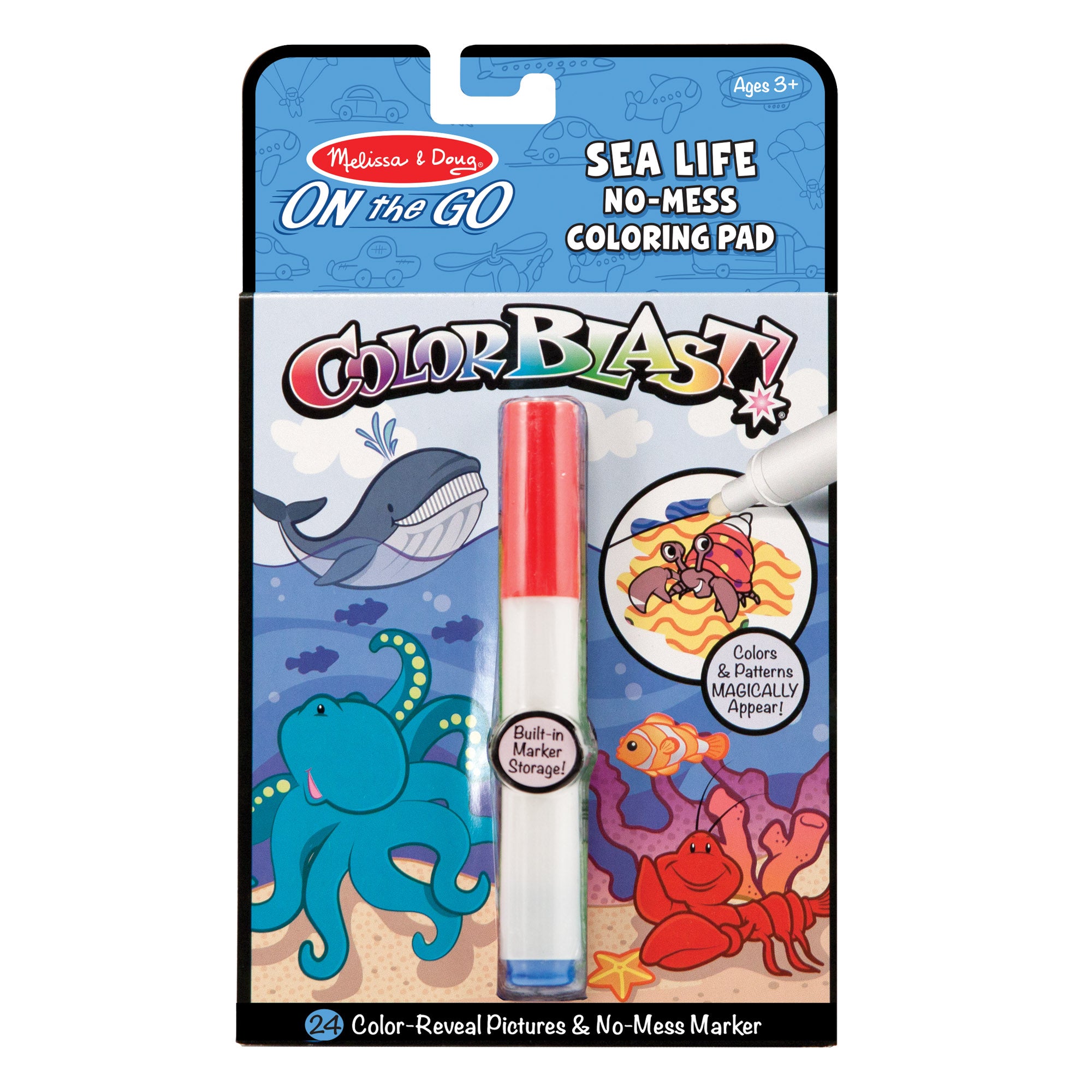 On the Go? ColorBlast Color Reveal Pad ?C Sea Life