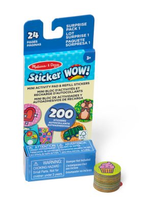 Sticker WOW!? Mini Activity Pad & Refill Stickers - Surprise Pack 1 (200+ Stickers. Stamper Not Included)