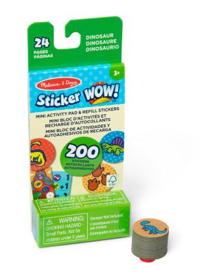 Sticker WOW!? Mini Activity Pad & Refill Stickers - Dinosaur (200+ Stickers. Stamper Not Included)