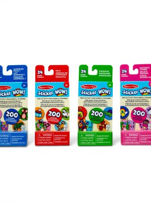 Sticker WOW!? Mini Activity Pad and Refill Stickers 4-Pack (Dinosaur. Pets. Favorite Things. Surprise Pack 1) - Stamper Not Included