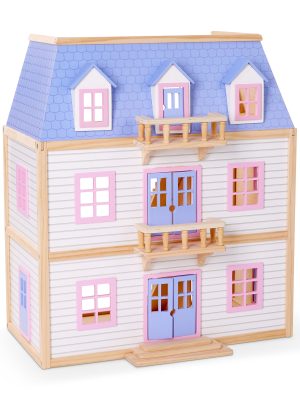 Wooden Multi-Level Dollhouse
