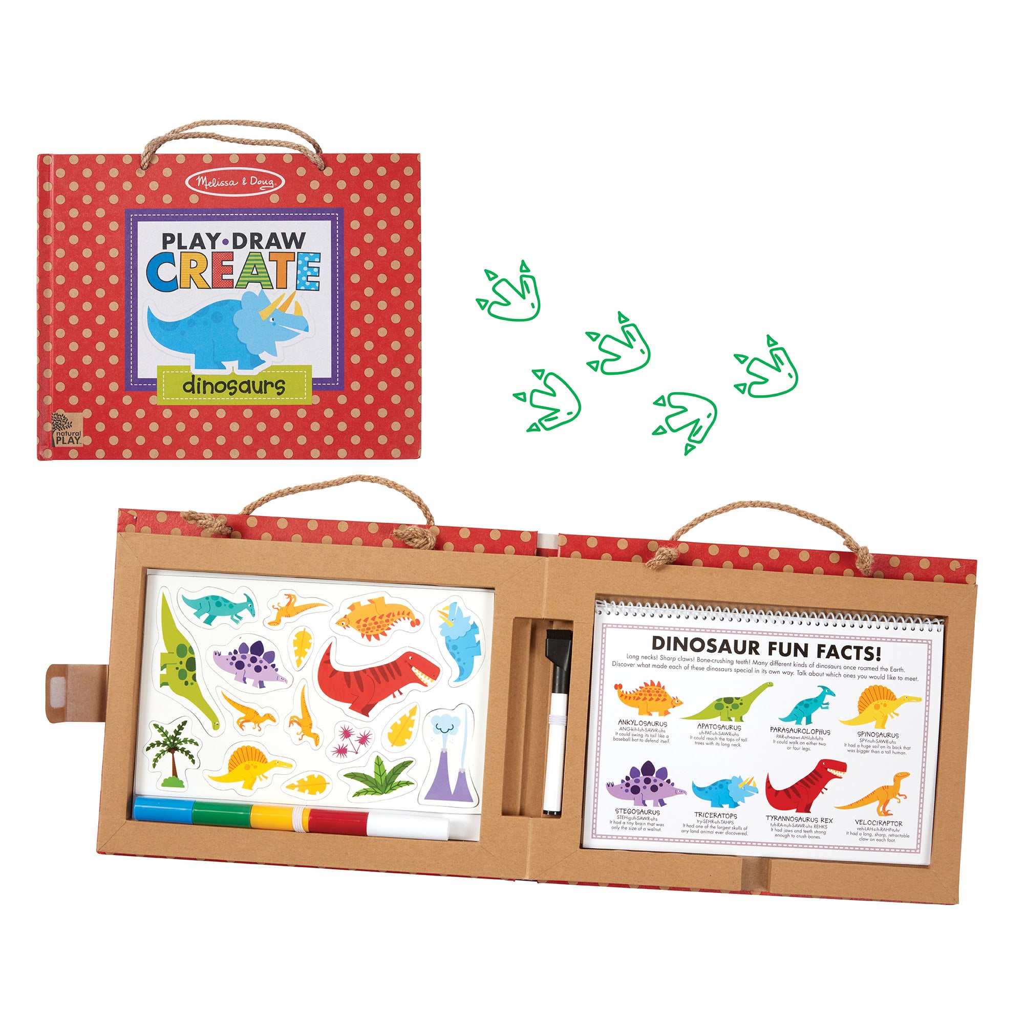 Natural Play: Play. Draw. Create Reusable Drawing & Magnet Kit ?C Dinosaurs