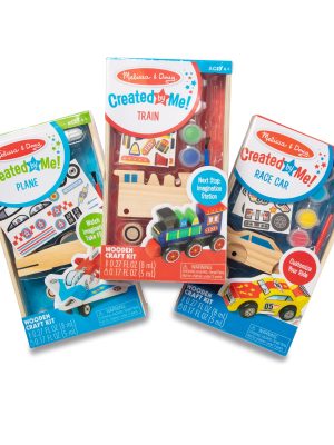 Createed by Me!??Vehicle Craft Kit 3-Pack: Plane. Train. Race Car