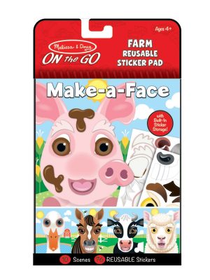 Make-a-Face ?C Farm Reusable Sticker Pad ?C On the Go Travel Activity