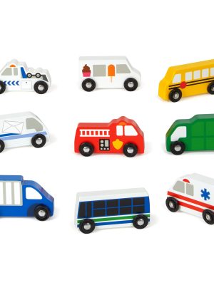 Wooden Town Vehicles Set