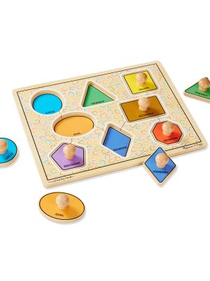 Geometric Shapes Deluxe Jumbo Peg Puzzle - 8 Pieces