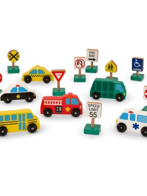 Wooden Vehicles and Traffic Signs