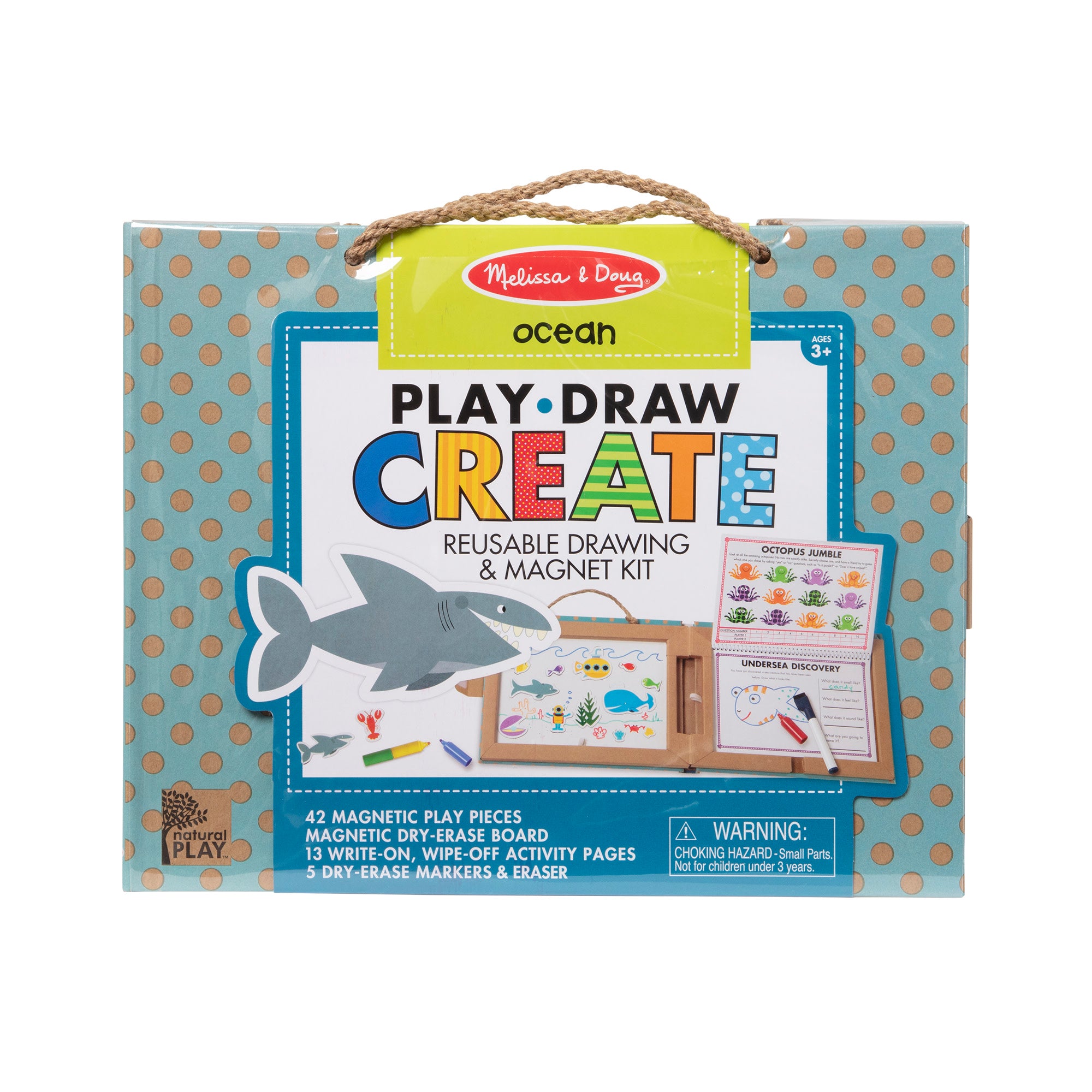 Natural Play: Play. Draw. Create Reusable Drawing & Magnet Kit ?C Ocean - Image 8