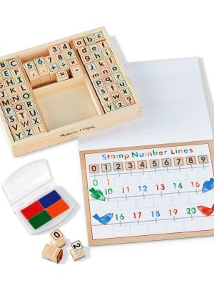 Deluxe Wooden Stamp Set - ABCs 123s