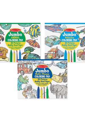 Coloring Pad 3-Pack: Animals. Vehicles. Multi-Theme
