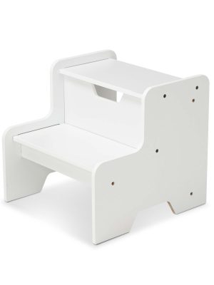 Wooden Step Stool - White