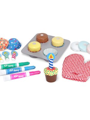 Bake & Decorate Wooden Cupcake Play Set