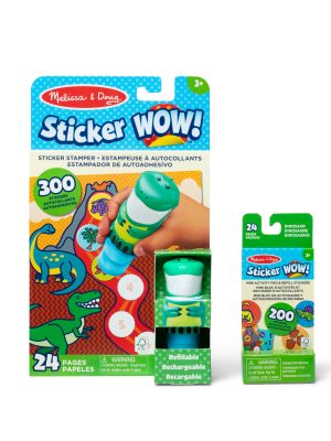 Sticker WOW!? Dinosaur Bundle: Activity Pad & Sticker Stamper + Mini Activity Pad and 200 Refill Stickers