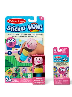 Sticker WOW!? Ice Cream Bundle: Activity Pad & Sticker Stamper + Mini Activity Pad and 200 Refill Stickers