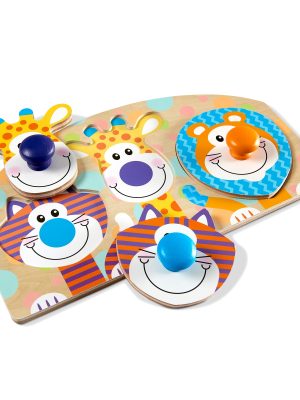 Safari Jumbo Peg Puzzle - 3 Pieces