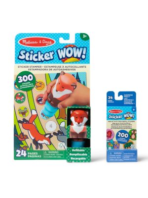 Sticker WOW!? Fox Bundle: Activity Pad & Sticker Stamper + Mini Activity Pad and 200 Refill Stickers