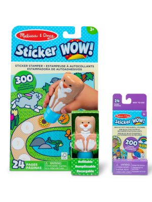 Sticker WOW!? Bunny Bundle: Activity Pad & Sticker Stamper + Mini Activity Pad and 200 Refill Stickers