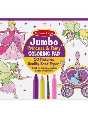Jumbo Coloring Pad - Princess & Fairy