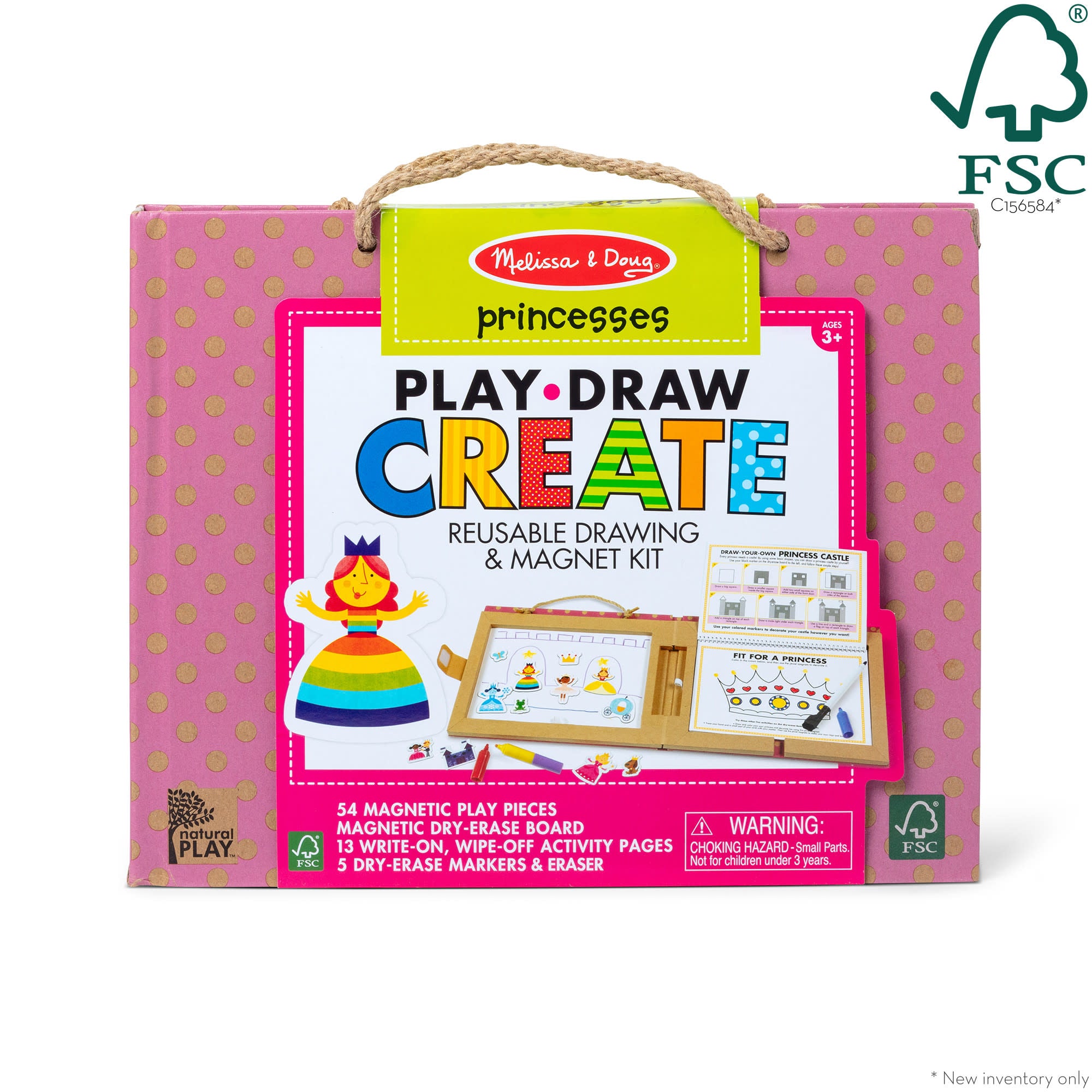 Natural Play: Play. Draw. Create Reusable Drawing & Magnet Kit ?C Princesses - Image 3