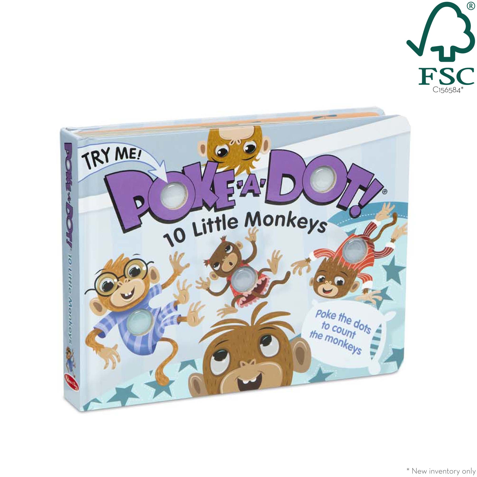 Poke-a-Dot: 10 Little Monkeys Board Book - Image 3