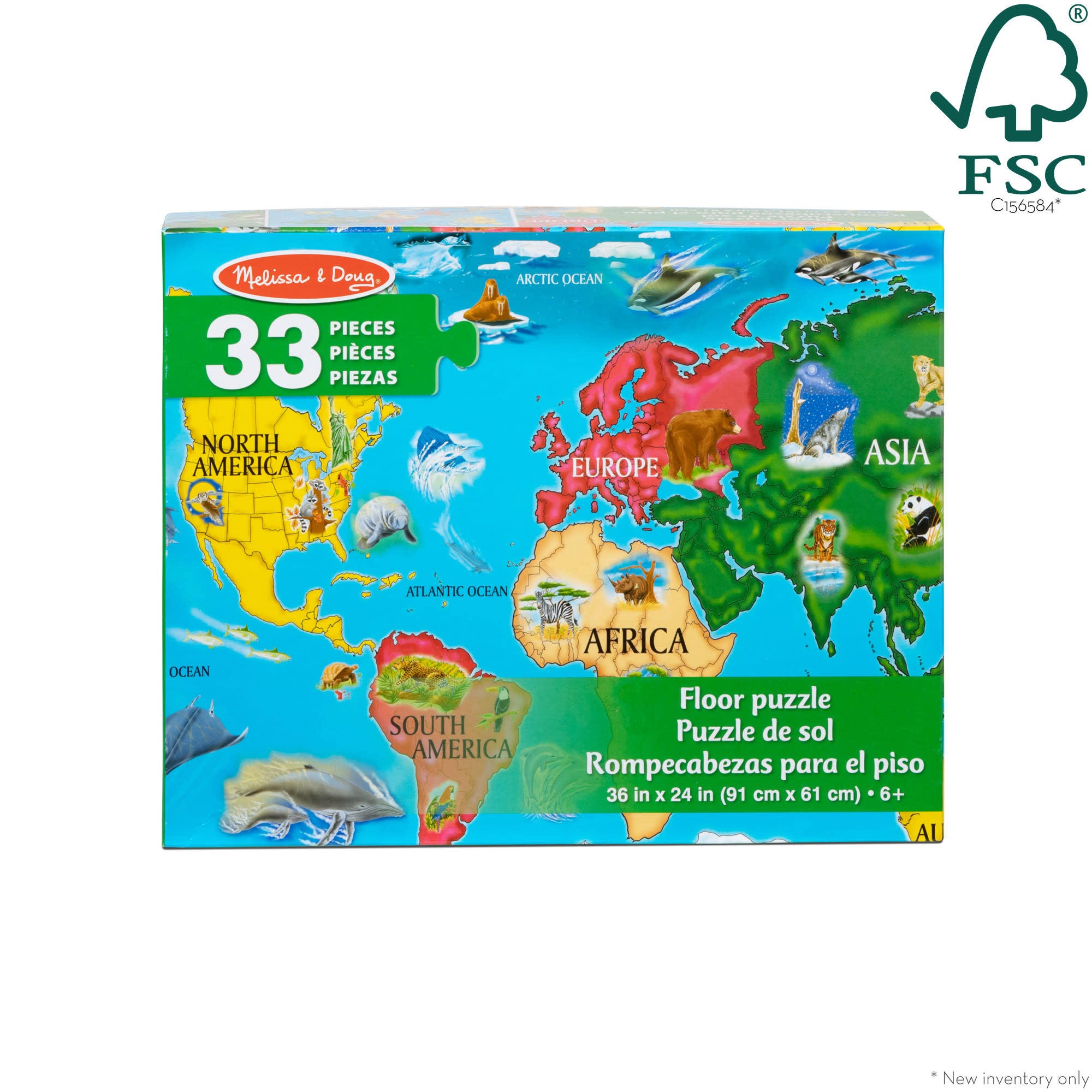 World Map Floor Puzzle - 33 Pieces - Image 3