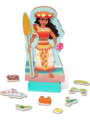 Disney Princess Moana Wooden Magnetic Dress-Up Play Set