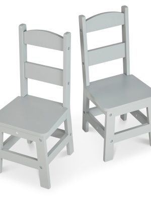 Child's Wooden Chair Pair ?C Gray