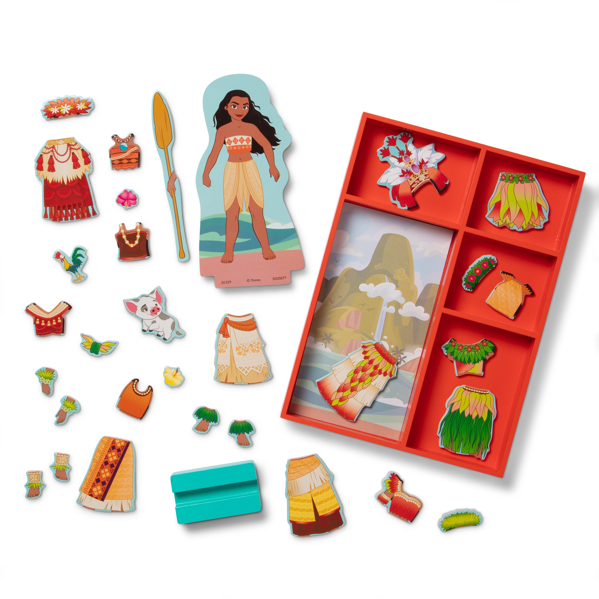 Disney Princess Moana Wooden Magnetic Dress-Up Play Set - Image 4