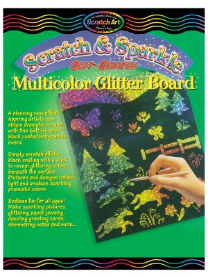 Scratch & Sparkle Multicolor Glitter w/stylus (10 boards)