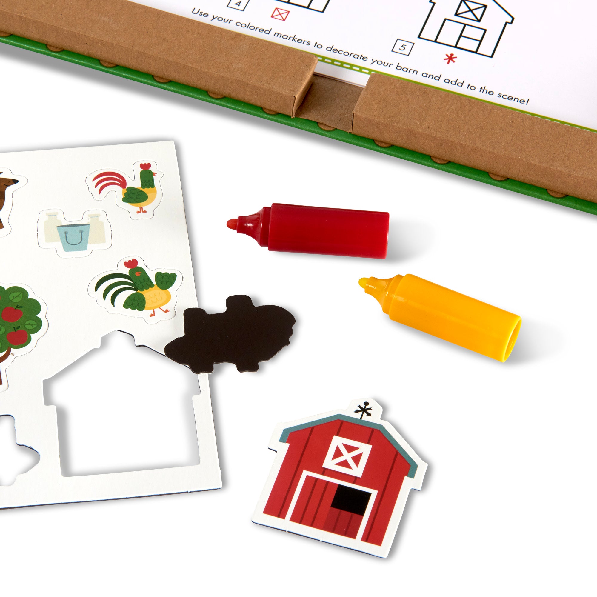 Natural Play: Play. Draw. Create Reusable Drawing & Magnet Kit ?C Farm - Image 7