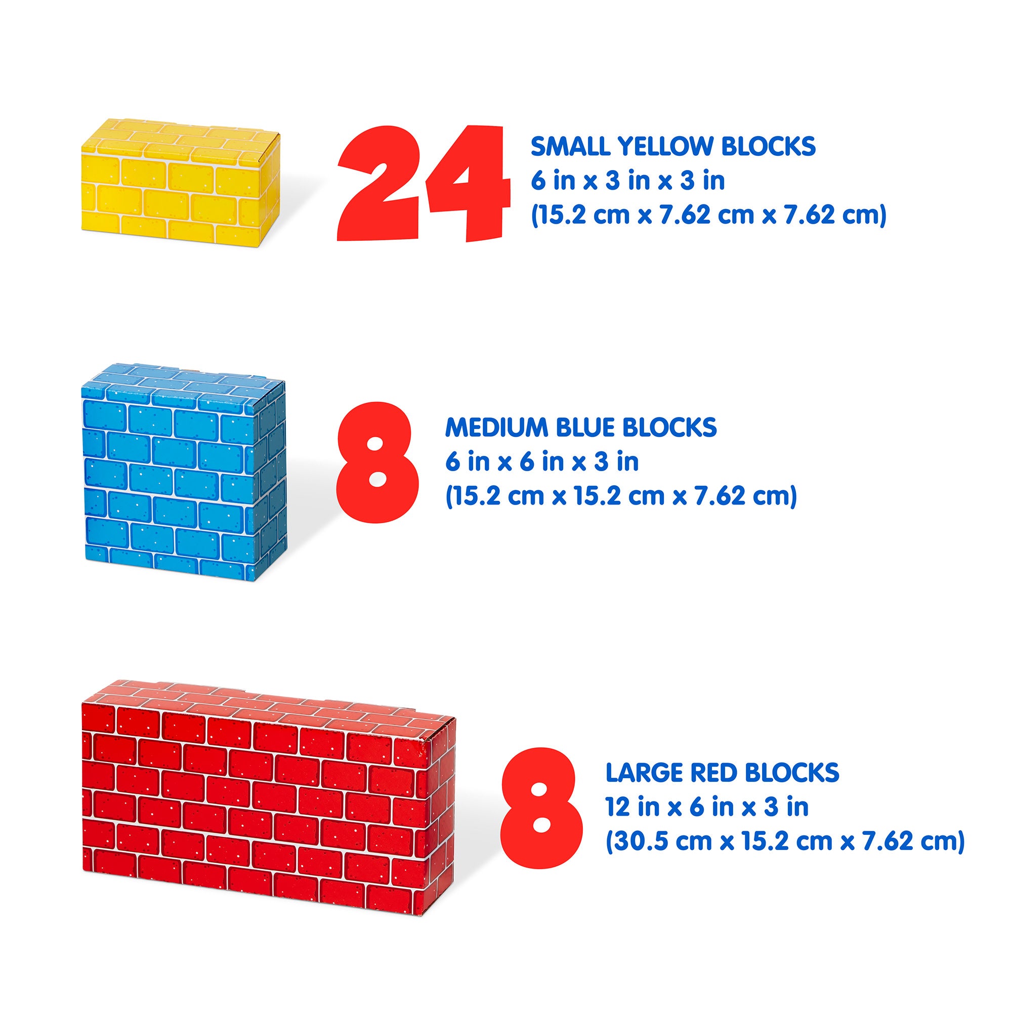 Deluxe Jumbo Cardboard Blocks - 40 Pieces - Image 6