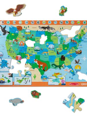 National Parks U.S.A. Map Floor Puzzle ?C 45 Pieces