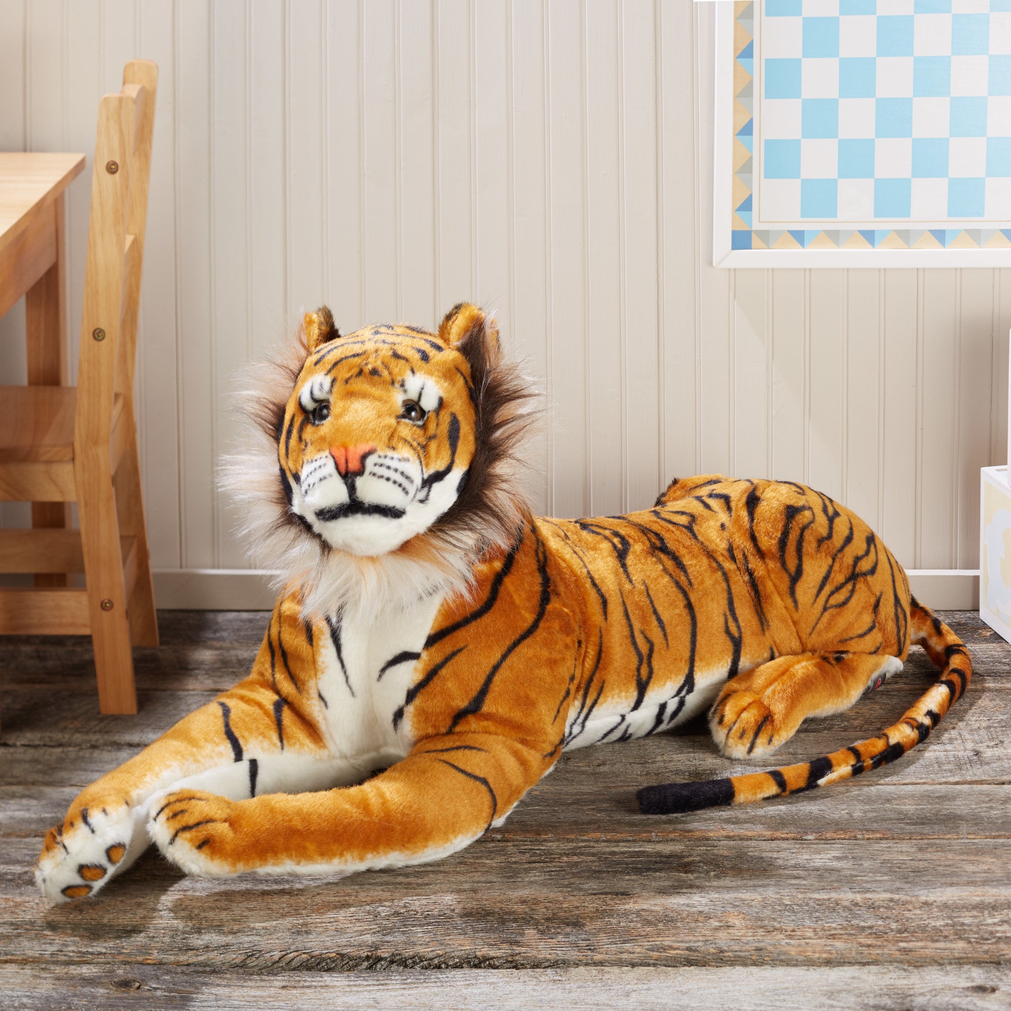 Tiger Lifelike Plush Stuffed Animal - Image 4